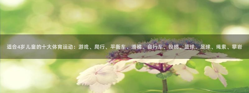 必威betway西汉姆联：适合4岁儿童的十大体育运动：游戏、爬行、平衡车、滑梯、自行车、投掷、篮球、足球、绳索、攀岩